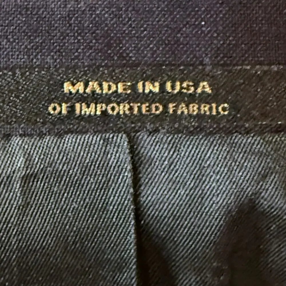 Vintage Hart Schaffner Marx Blazer Mens Navy Gold Button Custom Union Made 42R